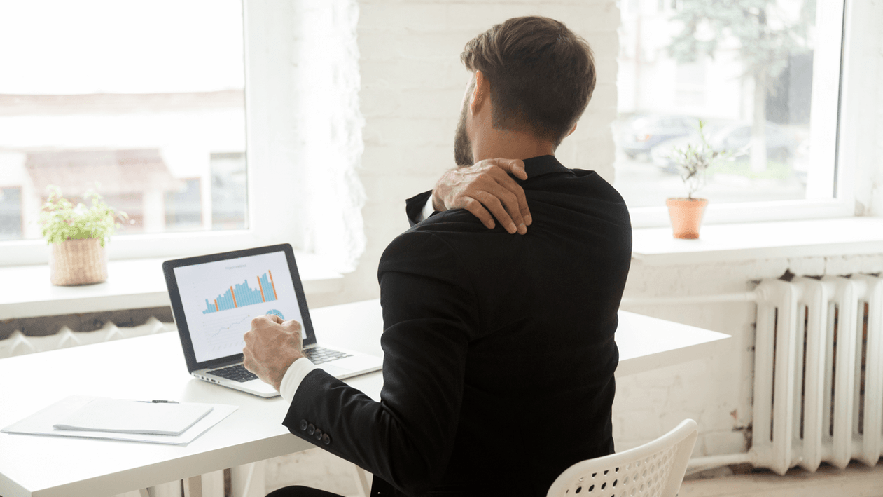 Back pain when working with computer sitting for a long time