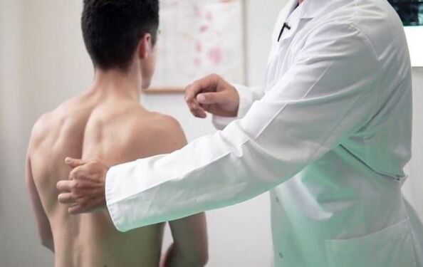 Diagnosis of pain between shoulder blades