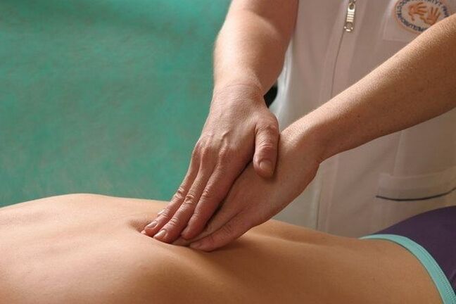 Massage treatment for osteochondrosis